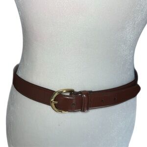 Vintage Coach British Tan Glove Tanned Leather Belt Brass Hardware